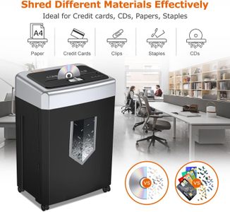 Bonsaii 15-Sheet Cross Cut Paper Shredder – Heavy Duty Office Use