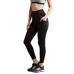 Blinkin Women's Skinny Fit Polyester Blend Leggings (033-blk-d-grey-34_black With Grey_2xl)