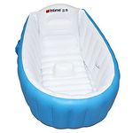 Inflatable Baby Bathtub, Kid Infant Toddler Infant Newborn Inflatable Foldable Shower Pool，Suitable for Children Over 3 Years Old (Blue)