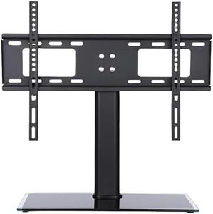 EZONEDEAL Universal TV Stand Table Top TV Stand for 37-55" LCD LED TVs Adjustable Tv Mount Base Stand with Tempered Glass Base - tv Bracket (37-55")