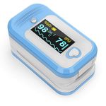 Blood Oxygen Saturation Monitor, MED LINKET AM801 Oxygen Level Meter Finger Pulse Oximeter 5-in-1 O2 Sat Monitor Checks SpO2, Body Temperature, Pulse Rate, Perfusion Index, PPG, with Auditory Alarm