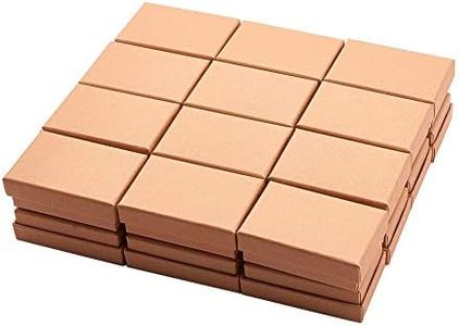 UR URLIFEHALL Lot de 24 boîtes à Bijoux en Papier Kraft rempli d'éponge à l'intérieur de Papier cartonné pour Cadeaux Bijoux bagues 8 x 5 x 2,5 cm