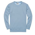 D&H CLOTHING UK Premium Sweatshirts Plain Workwear Casual Crewneck Jumper Sweater Sports Leisure Fleece (XL, Powder Blue)