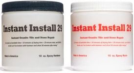 Instant Install 29 – 20 oz. Epoxy Permanent Repair Kit – Granite Porcelain Tile Marble Fiberglass Quartz – Chips/Cracks – Rebonds/Rebuilds Missing Pieces – Dry in 29 Minutes – Tintable with EZ-Tint