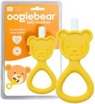 oogiebear 360˚ Teether - Safe Teething Toys for Babies 3 Months and Older | Soft Bristle Teddy Bear Silicone Teether | Super Soft BPA-Free Silicone Teether Toy - Yellow