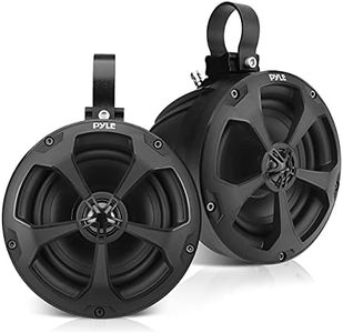 Pyle 2-Way Dual Waterproof Off-Road Speakers - 5.25 Inch 1000W Marine Grade Wake Tower Speakers System, Full Range Outdoor Audio Stereo Speaker for ATV, UTV, Quad, Jeep, Boat - Pyle PLUTV51BK,Black