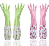 Eopzo Reusable Waterproof Household Latex Hand Gloves for Kitchen Dish Washing Laundry Cleaning Gardening and Sanitation