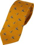 JACK PYKE Pheasant Silk Tie Mustard