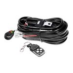 RIGIDON LED Light Bar Wire Harness Kit with Wireless Remote Control 12V 18AWG On Off Strobe Switch Power Relay Blade Fuse Automotive Wire for Fog Light Bar Off Road ATV SUV Trucks(for 1 Light Bar Max 300W)