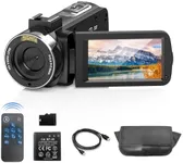 Focusify Video Camera, 2.7K UHD 48MP Camcorder with 3.0 Inch IPS Touch Screen, 270° Rotation, 16X Digital Zoom Vlogging Recorder, Include Remote Control and 32G SD Card