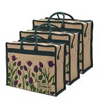 Double R Bags Eco Friendly Reusable Printed Jute Cloth Tiffin Bag For Daily Use ,Market, Grocery, Fruits & Vegetable