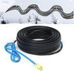 TOPDURE TDSF1 100ft Self-Regulating Heat Cables for Roofs and Gutters, ETL Certified, Ensures Pipe Freeze Safety and Roof Deicing, 120V