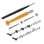 eXtremeRate Cross Opening Screwdrivers Kit, Assemble Disassemble Tools Set with Springs and Tweezers Screws for Nintendo Switch Console Joy Con