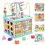 Qilay Wooden Activity Cube for Todd