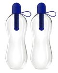 bobble 2 PACK Classic Water bottle, 34 oz, Navy Blue