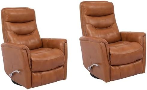 Parker Living Gemini - Butterscotch Recliner Chair Swivel Glider Two Pack Top Grain Leather with Match Comfortable Nursery Recliner Nursing Chair Cozy Swivel Recliner