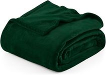 Utopia Bedding Forest Green Fleece Blanket Queen Size Lightweight Fuzzy Soft Anti-Static Microfiber Bed Blanket (90x90 Inch)