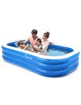 Inflatable Pool, EVAJOY 92''×56''×20'' Inflatable Swimming Pool for Summer Water Party BPA-Free Above Ground Blow Up Kiddie Pool Ball/Sand Pit,Backyard Outdoor Indoor Age 3+