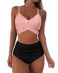 RXRXCOCO Women Wrap Bikini Set Push Up High Waisted 2 Piece Swimsuits Plus Size Swimwear