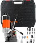 GarveeTech Mag Drill Press, 1650W 1.57" Boring Diameter, 2922lbf Power Portable Magnetic Drill, 810 PRM, 10-Speed，with 10Pcs Drill Bits 3Pcs Twist Drill and 1Pcs Plastic Box Electric Drilling Machine