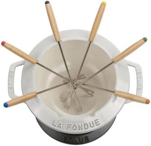 STAUB - Service A Fondue en Fonte 20 CM Truffe Blanche