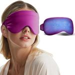 Cooling Eye Mask, Cold Eye Compress for Puffy Eye, Dark Circles, Cold Eye Masks, Weighted Eye Mask for Sleep, Gel Ice Packs Reusable,Migraines and Headache (Purple)