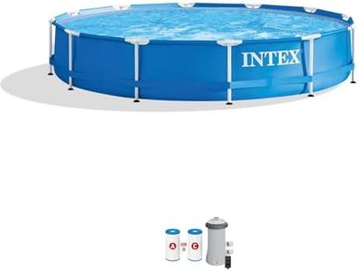 Intex 28211EH 12' x 30" Metal Frame Round above Ground Swimming Pool with Pump