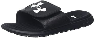 Under Armour Men's Ignite Pro Slide Sandal, (001) black/Black/White, 11