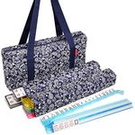 NEW! - American Mahjong Set by Linda Li™ - 166 White Tiles, 4 All-In-One Rack/Pushers, Blue Paisley Soft Bag - Classic Full Size Complete Mahjongg Set