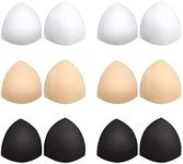 Awpeye Bra Pads Inserts 6 Pairs, Bra Cups Inserts, Removable Breast Enhancers Inserts for Women (Beige, Black, White)