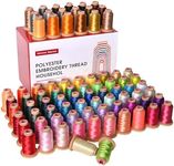 Poolin Richword 800M 80 Colors Embroidery Machine Thread,40WT(108D/2) Polyester Embroidery Machine Thread Set,800M Each Thread Spool,Each Roll for Embroidery Machines and Sewing Machines