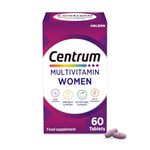 Centrum Women's Multivitamins & Minerals, 23 Essential nutrients Including Vitamin D, C, and Iron, 60 Tablets (Packaging May Vary)