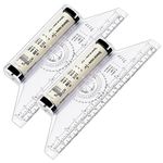 2 Pcs 15cm Rolling Ruler Measuring Parallel Rulers Balancing Scale Drawing Rolling Ruler Multipurpose Drawing Parallel Rolling Ruler for Artists Architects Engineers