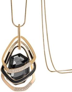 Mecool Triple Couche Collier Pendentif Longue déclaration Pendentif Collier Chandail Long chaîne Pendentif