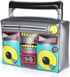 FunX Ghetto Blaster Gonflable - Boom Box rétro - Disco Accessoire pour Carnaval, fêtes et dégusiement- Années 80 et 90 - Assi, Tenue Hip hop - Ensemble Grand