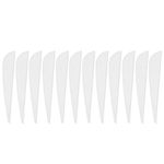 Alomejor 12 PCS Arrow Feather 3 Inches DIY Arrow Feather for Archery Hunting Shooting DIY Archery Arrow Hunting Training Outdoors(White)