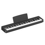 Yamaha P-145 Digital Piano with 88 Graded Hammer Compact Keys and 10 Instrumental Voices, Lightweight and Portable, Black