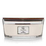 WoodWick Scented Candle with Crackling Wick, Linen Ellipse Candle, Long Burning Candles: Up to 50 Hours Burn Time, Perfect Gifts for Women