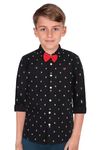 Allen Solly Junior Boy's Animal Print Regular fit Shirt (ABSF31901801_Black 9-10 Years)