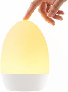 FULNIX Egg Light for Nursery, Eye-Caring Touch Control Rechargeable Baby Night Light with 17 Color Modes, Dimmable Night Feeding Egg Light for New Parents & Kids Bedroom