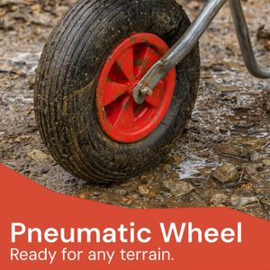 KCT 65L Steel Wheelbarrow – Heavy Duty Garden Cart