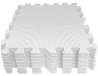 Grendle 30.5 x 30.5 x 1cm Interlocking Foam Mat Set (8 Piece White)