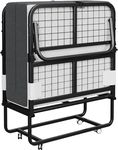 CAIYUN Folding Bed with Mattress Portable Foldable Bed with Memory Foam Mattress and Fabric Storage Bag Rollaway Beds with Fold-up Metal Frame 75" x 35"