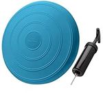 EVEREST FITNESS wobble cushion, air-filled, Ø 33 cm, air pump included | balance cushion, core stability disc, ball cushion, balance ball (Blue)
