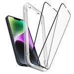 Spigen Alignmaster Tempered Glass Screen Protector Guard For Iphone 14/13/13 Pro - 2 Pack for Smartphone