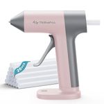 Tilswall Mini Cordless Glue Gun for Crafts, Rapid 30-Second Heating, 2Ah Built-in Battery, 20 Premium Glue Sticks & Smart Power-Off, Portable for DIY Gifts & Home Repairs, Pink
