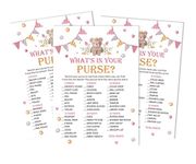 Inkdotpot Party 50 Sheets What's in Your Purse Baby Shower Game Cards Gender Neutral Activity Cards Party Idea Baby Shower Party Supply