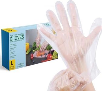 G & F Products Disposable Food Service Gloves - 10 Box (10,000 Pieces) – Clear Poly Gloves for Cooking, Cleaning, and Food Handling – Latex-Free, Powder-Free, One Size Fits Most