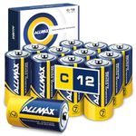 Allmax C (LR14) Maximum Power Alkaline Batteries (12 Count) – Ultra Long-Lasting, Leakproof Design, 7-Year Shelf Life, Maximum Performance (1.5V)
