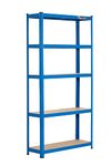 Rhino Racking - 5 Tier Heavy-Duty Industrial Storage Shelves - Blue - 180x90x30cm